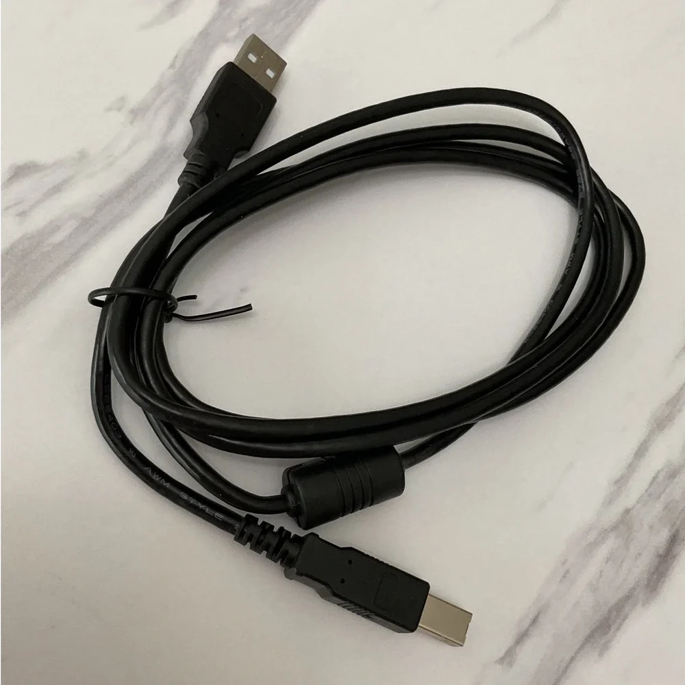 USB 2.0 Type A to Type B Printer Cable with Ferrite Core Black 6ft